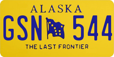 AK license plate GSN544