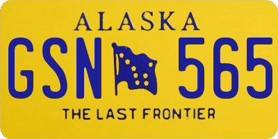 AK license plate GSN565