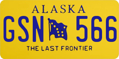 AK license plate GSN566