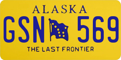 AK license plate GSN569