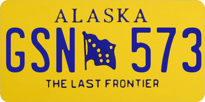 AK license plate GSN573