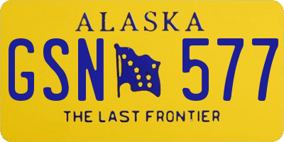 AK license plate GSN577