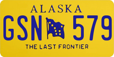 AK license plate GSN579