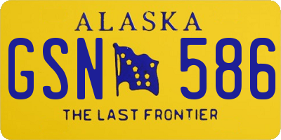 AK license plate GSN586