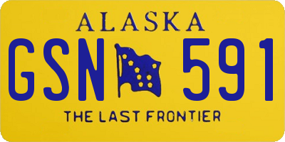 AK license plate GSN591