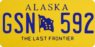 AK license plate GSN592