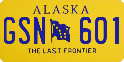 AK license plate GSN601