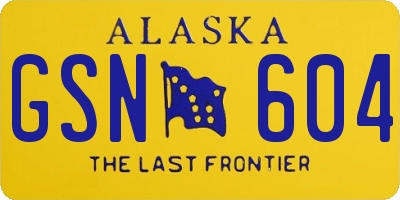 AK license plate GSN604