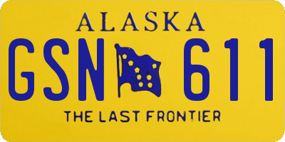 AK license plate GSN611