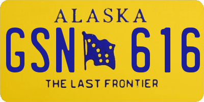 AK license plate GSN616