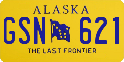 AK license plate GSN621