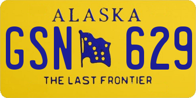 AK license plate GSN629