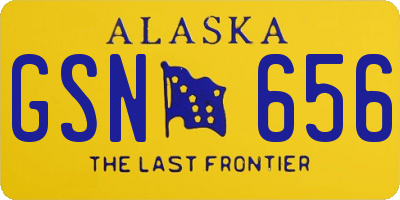 AK license plate GSN656