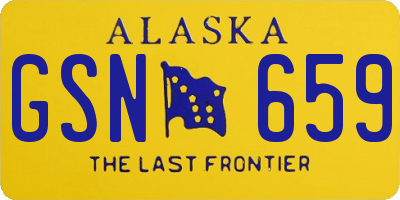 AK license plate GSN659