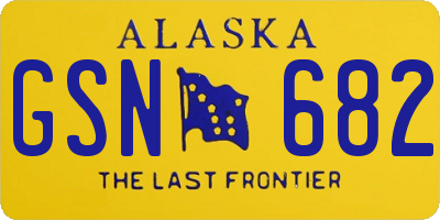 AK license plate GSN682