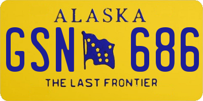 AK license plate GSN686