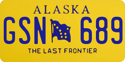 AK license plate GSN689