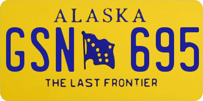 AK license plate GSN695