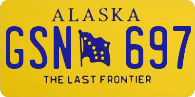 AK license plate GSN697