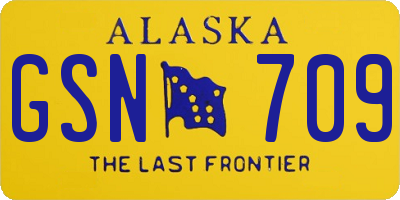 AK license plate GSN709