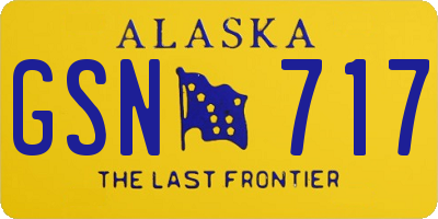 AK license plate GSN717