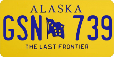 AK license plate GSN739