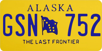 AK license plate GSN752