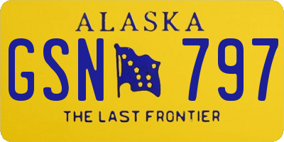 AK license plate GSN797