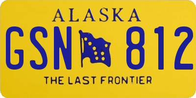 AK license plate GSN812
