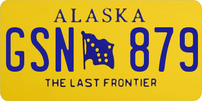 AK license plate GSN879
