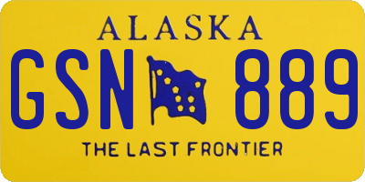 AK license plate GSN889