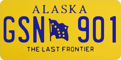 AK license plate GSN901