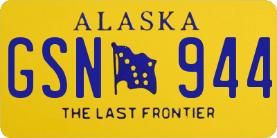 AK license plate GSN944