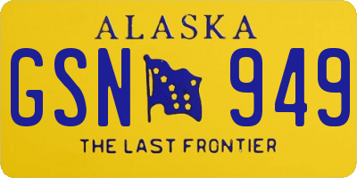 AK license plate GSN949