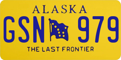 AK license plate GSN979