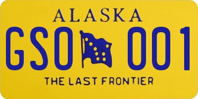 AK license plate GSO001