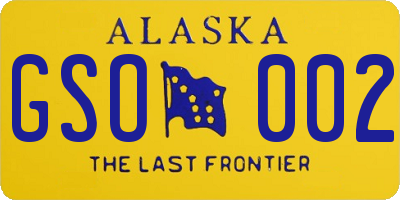 AK license plate GSO002