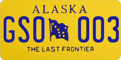 AK license plate GSO003