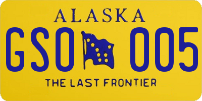 AK license plate GSO005