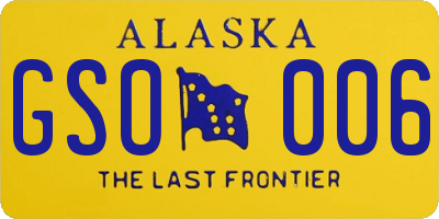 AK license plate GSO006