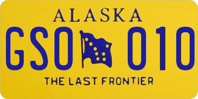 AK license plate GSO010