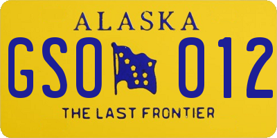 AK license plate GSO012