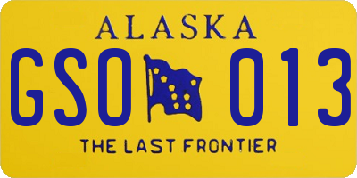 AK license plate GSO013