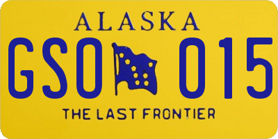 AK license plate GSO015