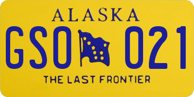 AK license plate GSO021