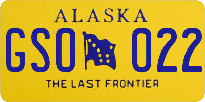 AK license plate GSO022