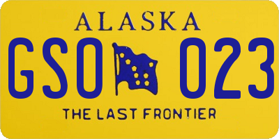 AK license plate GSO023