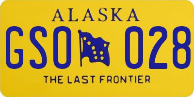 AK license plate GSO028