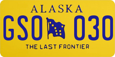AK license plate GSO030