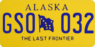AK license plate GSO032